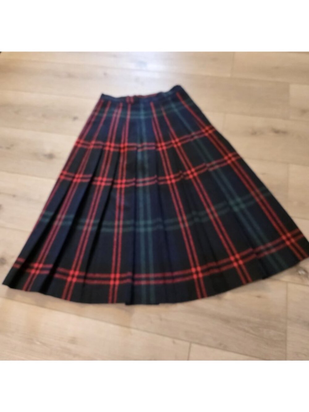 Vtg 60's Peerless Boston Plaid Skirt Preppy School Pleated Union Made READ Sz00 - Picture 9 of 10